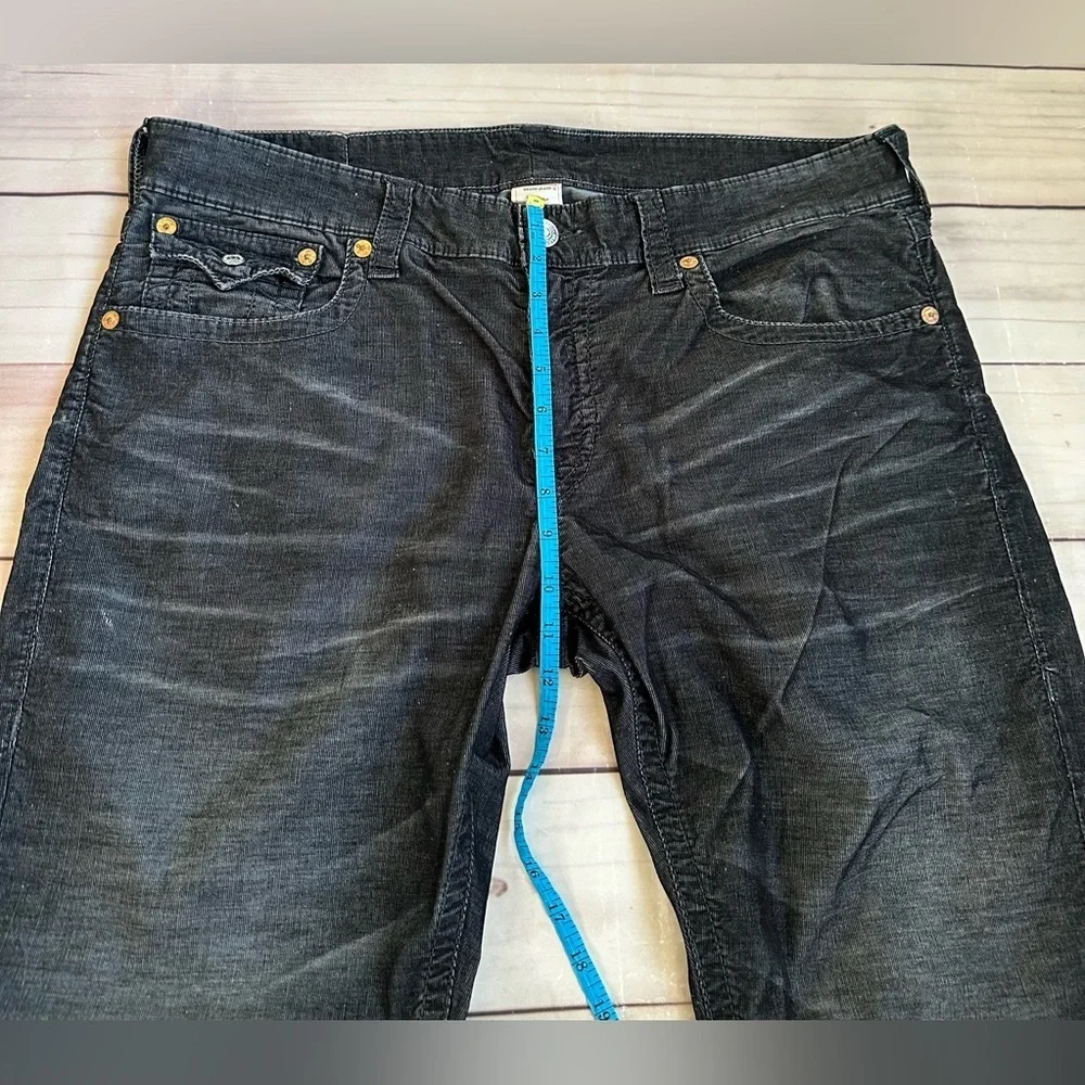 True Religion Jeans Vintage Ricky Corduroy Mens Distressed Pocket Straight 38x33